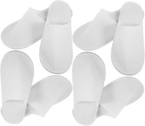 24 Pcs Disposable House Slippers for Guests Soft Spa Slippers Anti-slip Bottom for Inn