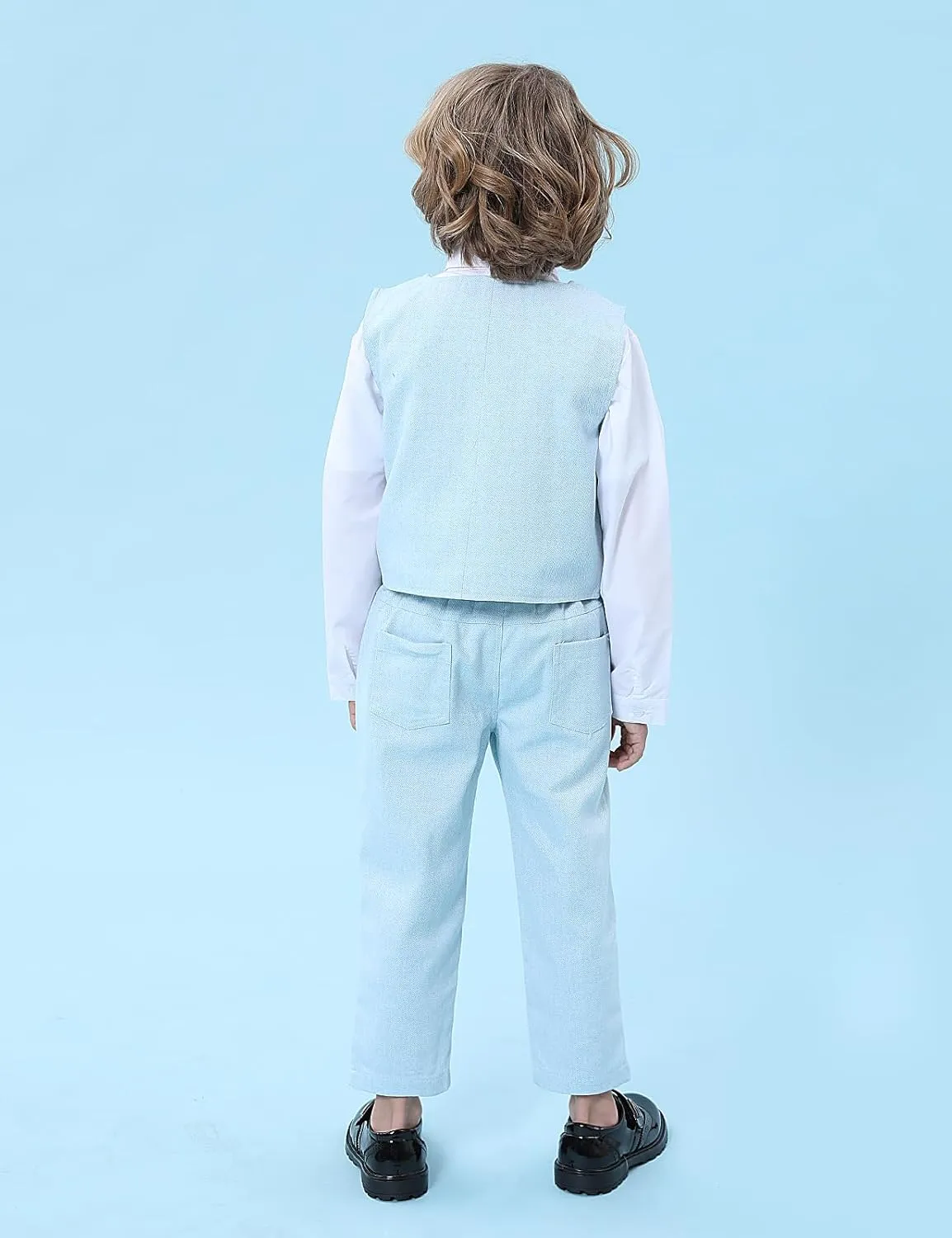 A&J DESIGN 4pcs Baby & Toddler Suit, 12 Months - 5T, Shirt & Pants & Vest & Bow Tie