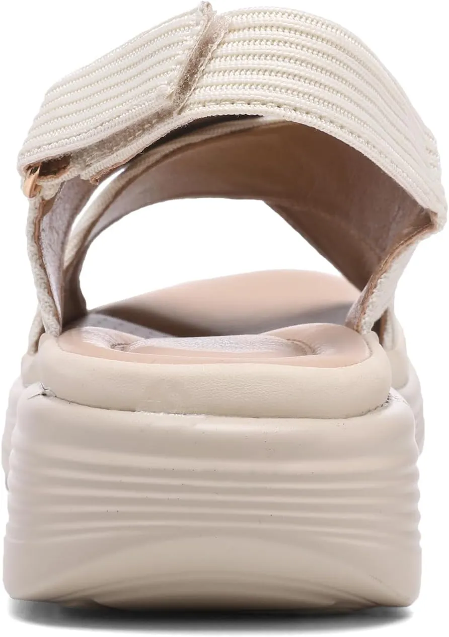 Altxic Women's Open Toe Crisscross Woven Comfy Casual Adjustable Buckle Strap Slingback Casual Walking Sport Sandals