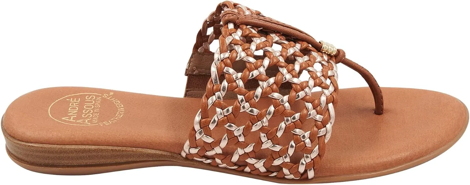 André Assous Women's Nice Woven Featherweight Sandal Flip-Flop
