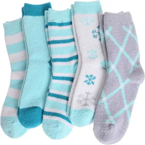 Anlisim Womens Fuzzy Socks Cozy Fluffy Winter Cabin Slipper Warm Fleece Soft Thick Comfy Socks