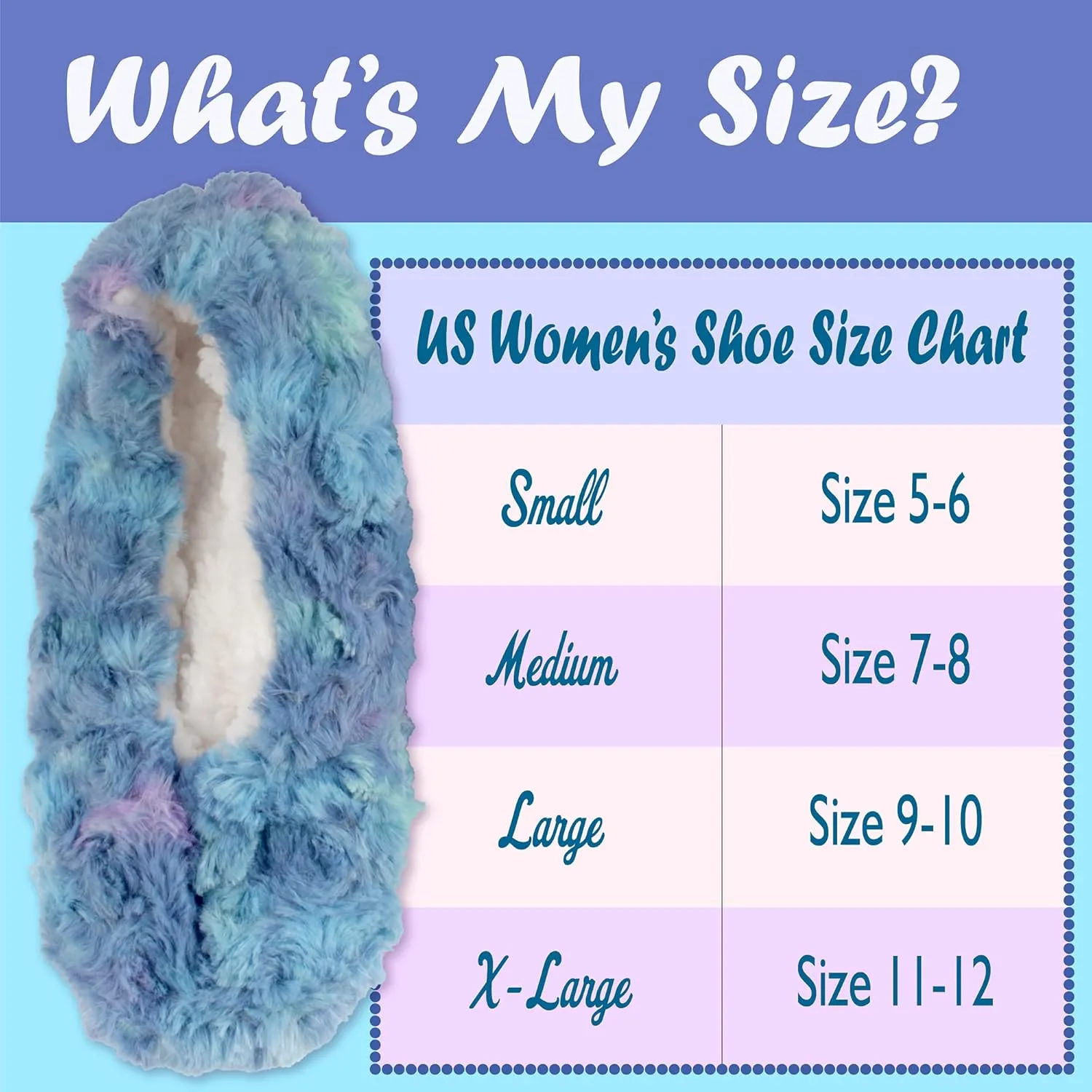 BambooMN Soft Touch Warm Cozy Fuzzy Non-Slip Lined Slip-On Slippers Socks for Adult Women, Indoor Travel House Slippers, 3 Pairs