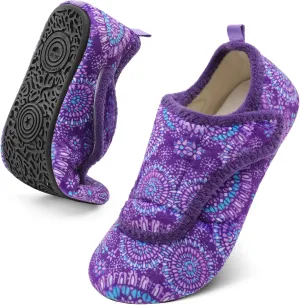 BARERUN Slippers for Women Men Wide House Diabetic Shoes for Women Men Warm Arthritis Edema Swollen Neuropathy Socks Slip on Adjustable Fuzzy Comfy Soft Womens Mens Bedroom Sliipers