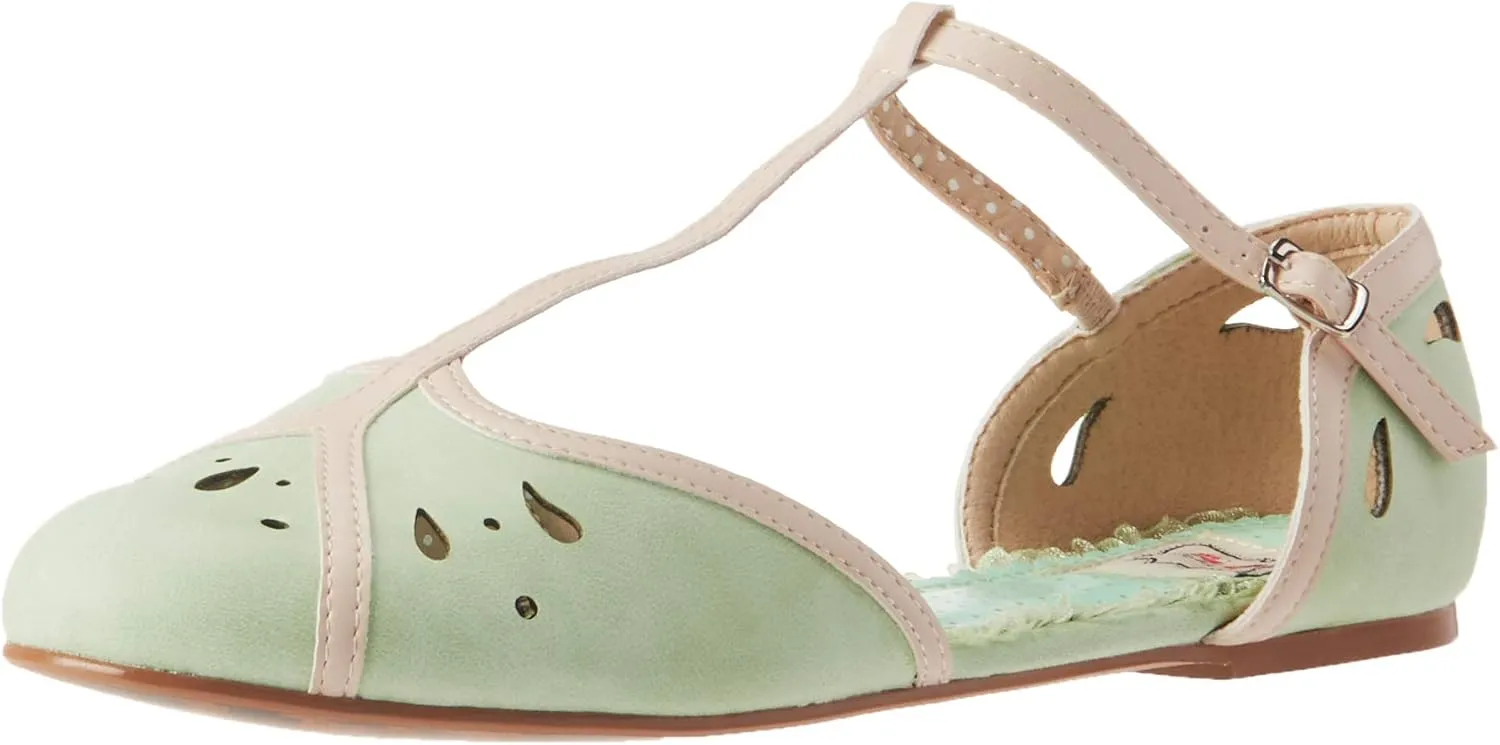 Bettie Page Women's Pinup, Retro, Vintage Mary Jane Flat