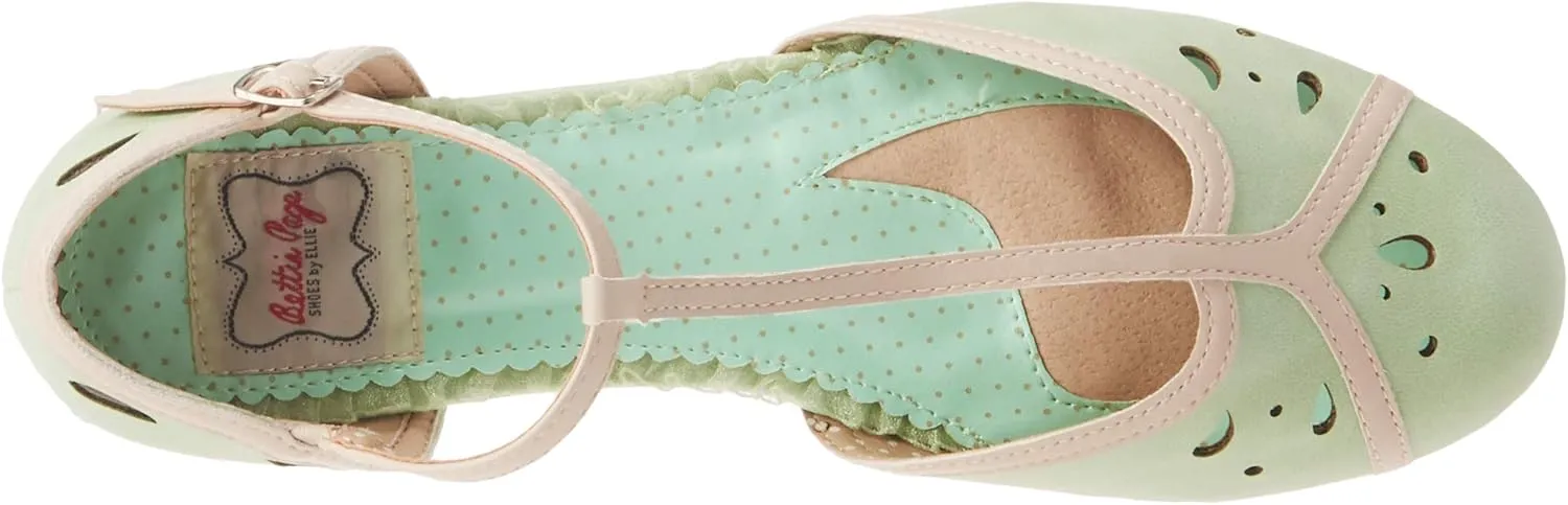 Bettie Page Women's Pinup, Retro, Vintage Mary Jane Flat