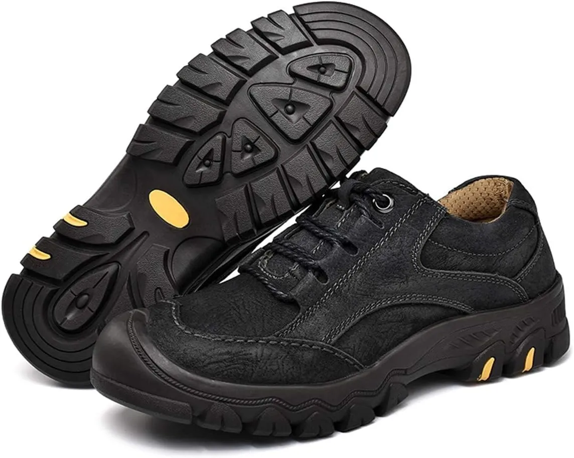 ChicWind Men's Lace Up Outdoor Waterproof Leather Hiking Sneakers