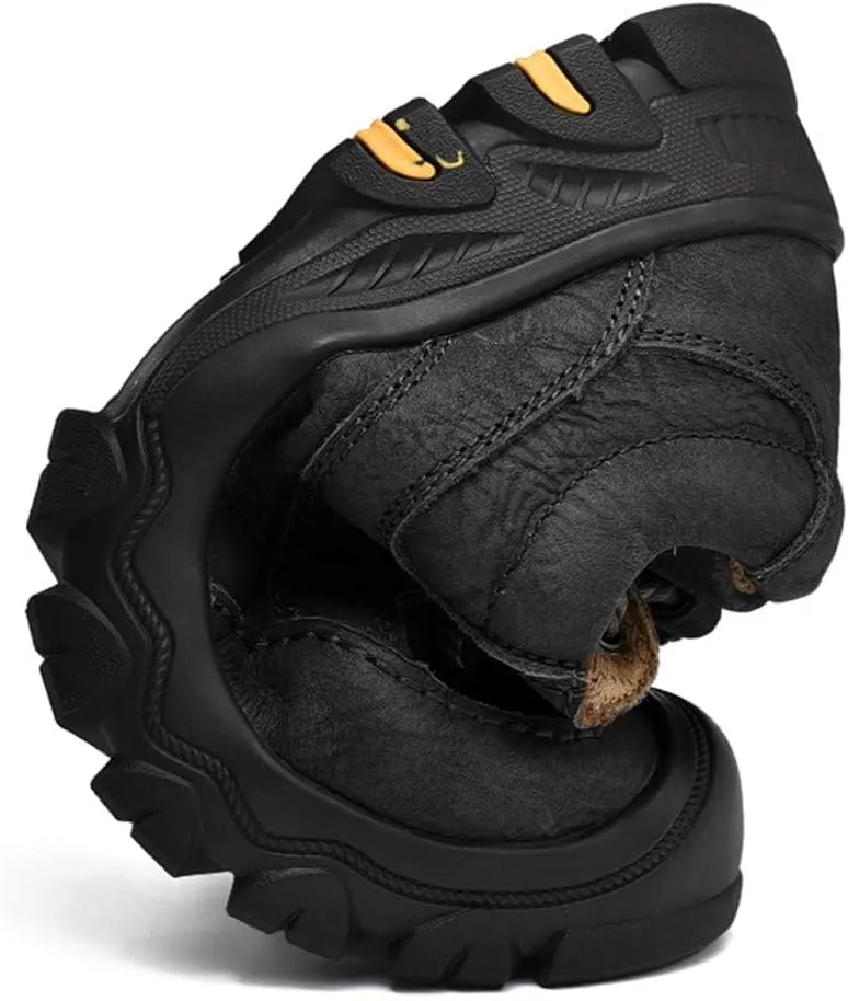 ChicWind Men's Lace Up Outdoor Waterproof Leather Hiking Sneakers