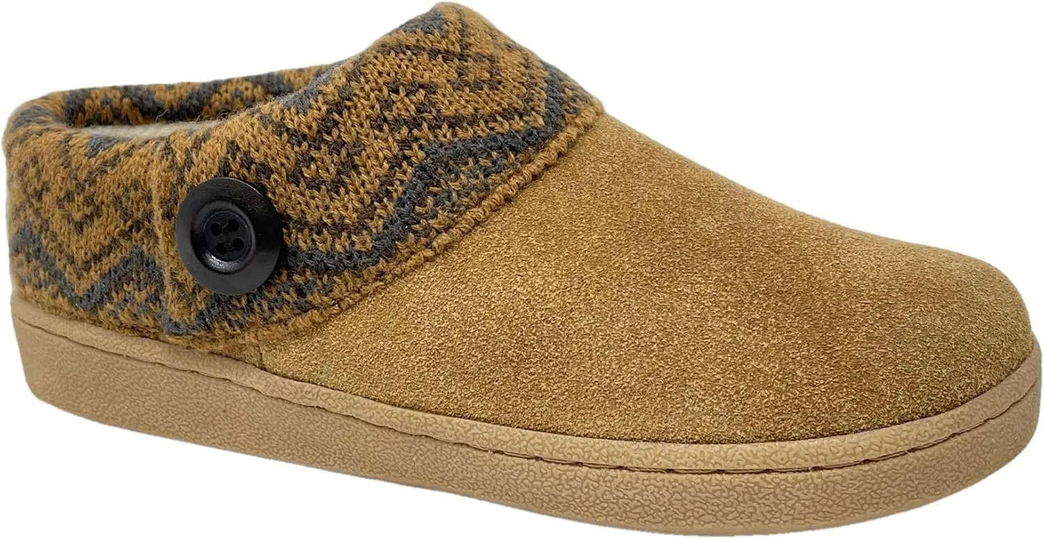 Clarks Women's Knitted Collar Clog (10 M US, Tan/Aztek Multi)