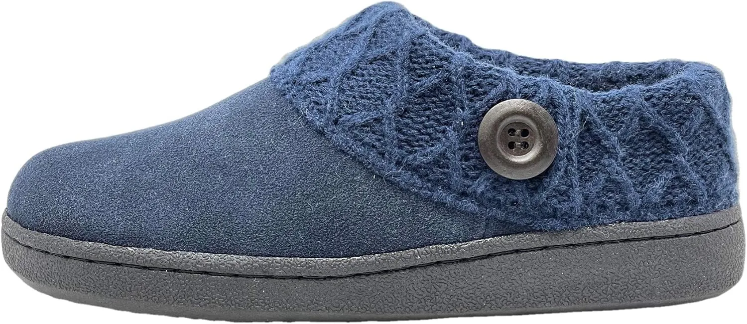 Clarks Women's Knitted Collar Clog (9 M US, Navy/Navy X)