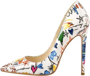 Closed Toe Heels for Women Pointed Toe Stiletto Heels Pumps Wedding Bridal Party Dress Shoes