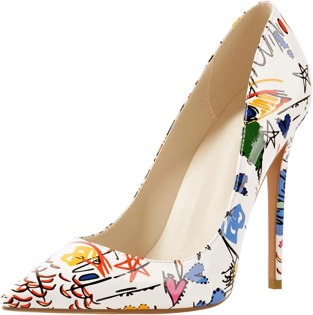 Closed Toe Heels for Women Pointed Toe Stiletto Heels Pumps Wedding Bridal Party Dress Shoes