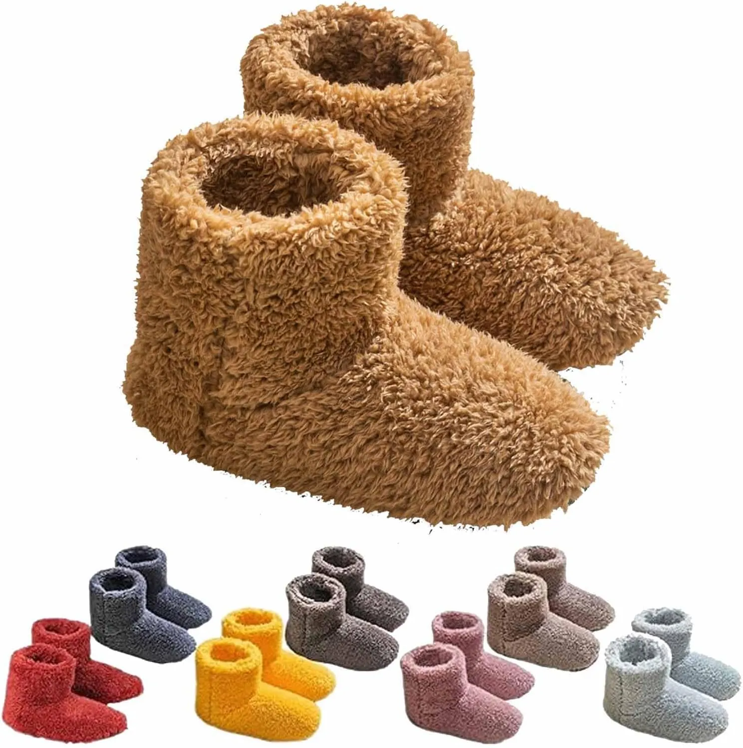 CLOUDEMO Boot Slippers for Women Indoor, Slipper Socks for Women, Cozy Warm Lined Non-Slip House Booties Slippers