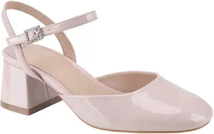 CLOVERLAY Women's Fashionable Ankle Strap Chunky Block Heel Pumps Low Heel Closed Toe Slingback Dress Shoes Spring Summer Vacation Spring Break Easter
