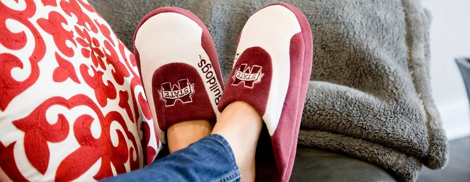 Comfy Feet NCAA Low Pro Stripe Slip On Slippers
