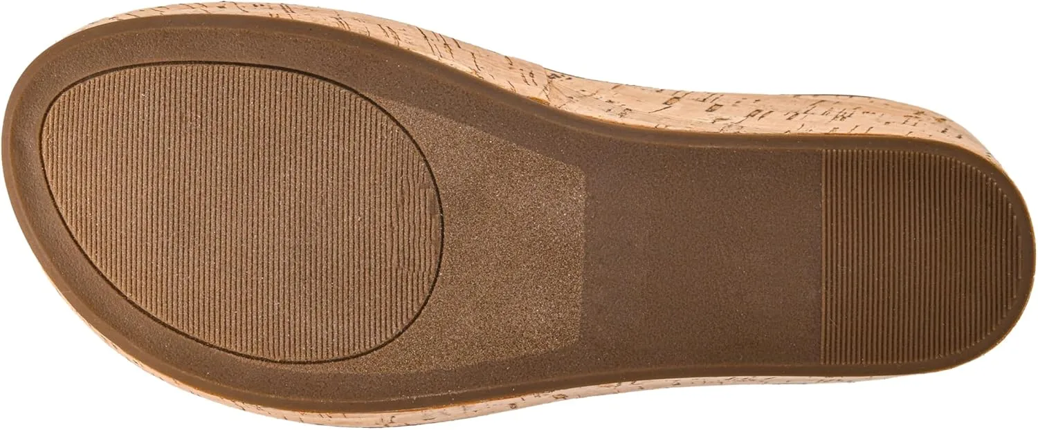 Corkys Footwear Womens Nightcap Wedges With A 2.5 Inch Heel, Corkys Signature Soft Memory Foam EVA Insoles For All Day Wear, A Slip-on Design, And Two Straps With A Chunky Chain, Perfect For A Night On The Town