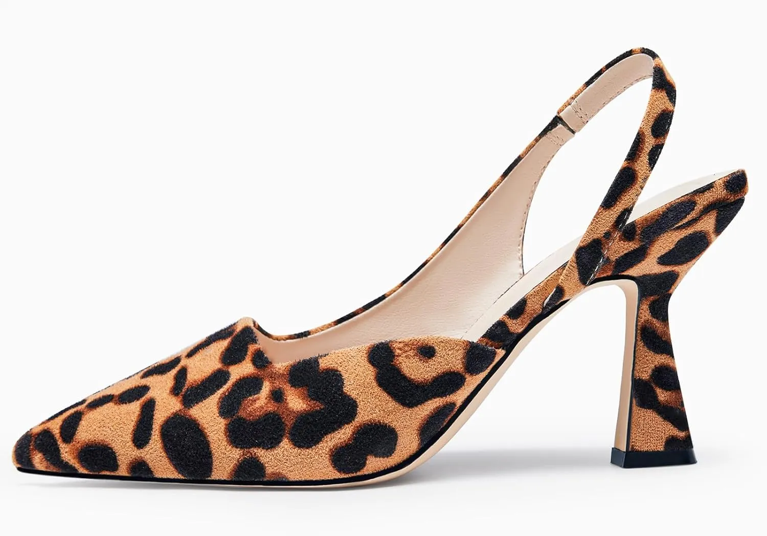 Coutgo Womens Slingback Stiletto High Heels Closed Pointed Toe Pumps D’Orsay Sexy Office Dress Shoes