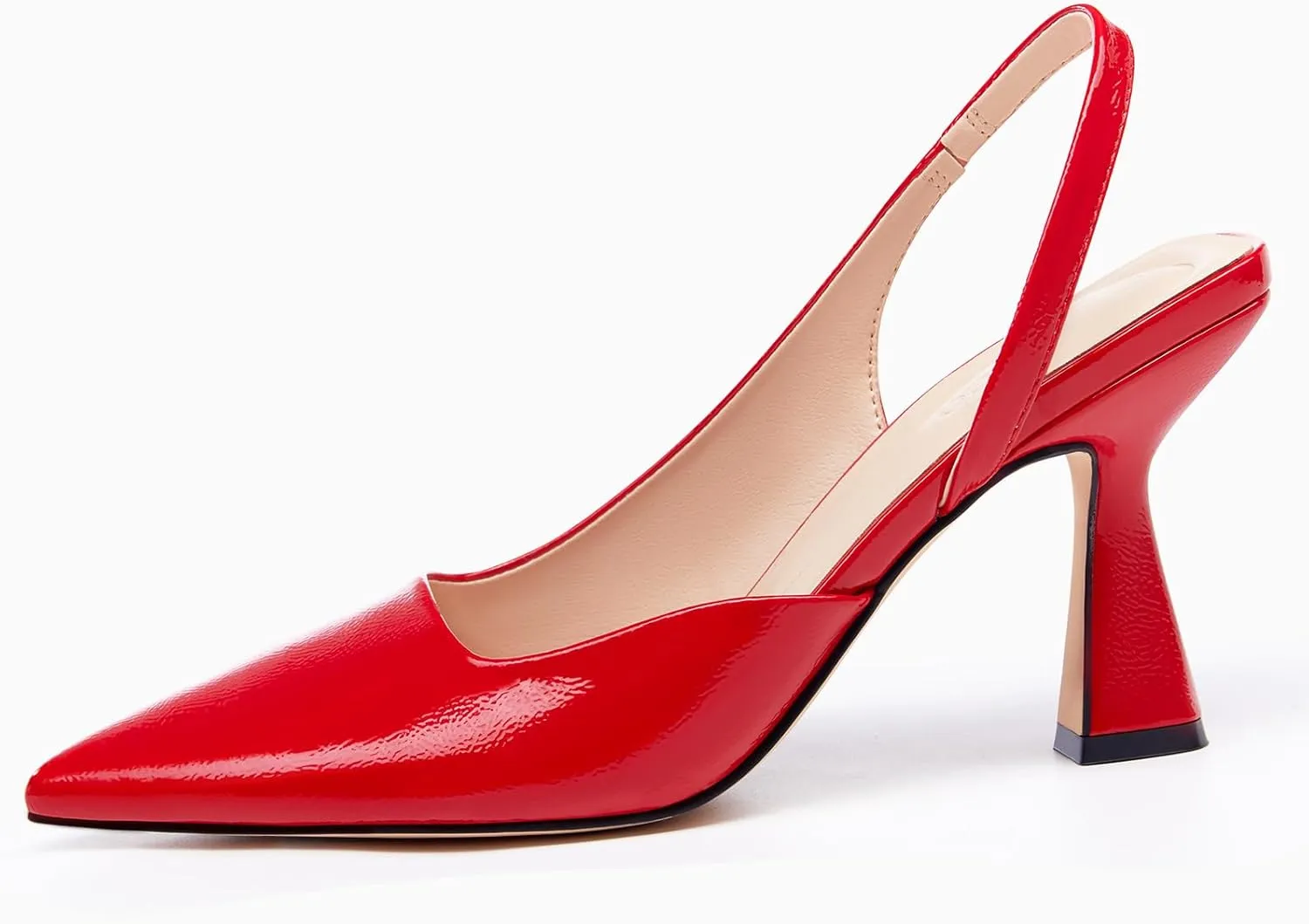 Coutgo Womens Slingback Stiletto High Heels Closed Pointed Toe Pumps D’Orsay Sexy Office Dress Shoes
