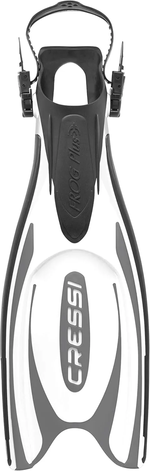 Cressi Adult Powerful Efficient Open Heel Scuba Diving Fins | Frog Plus: made in Italy