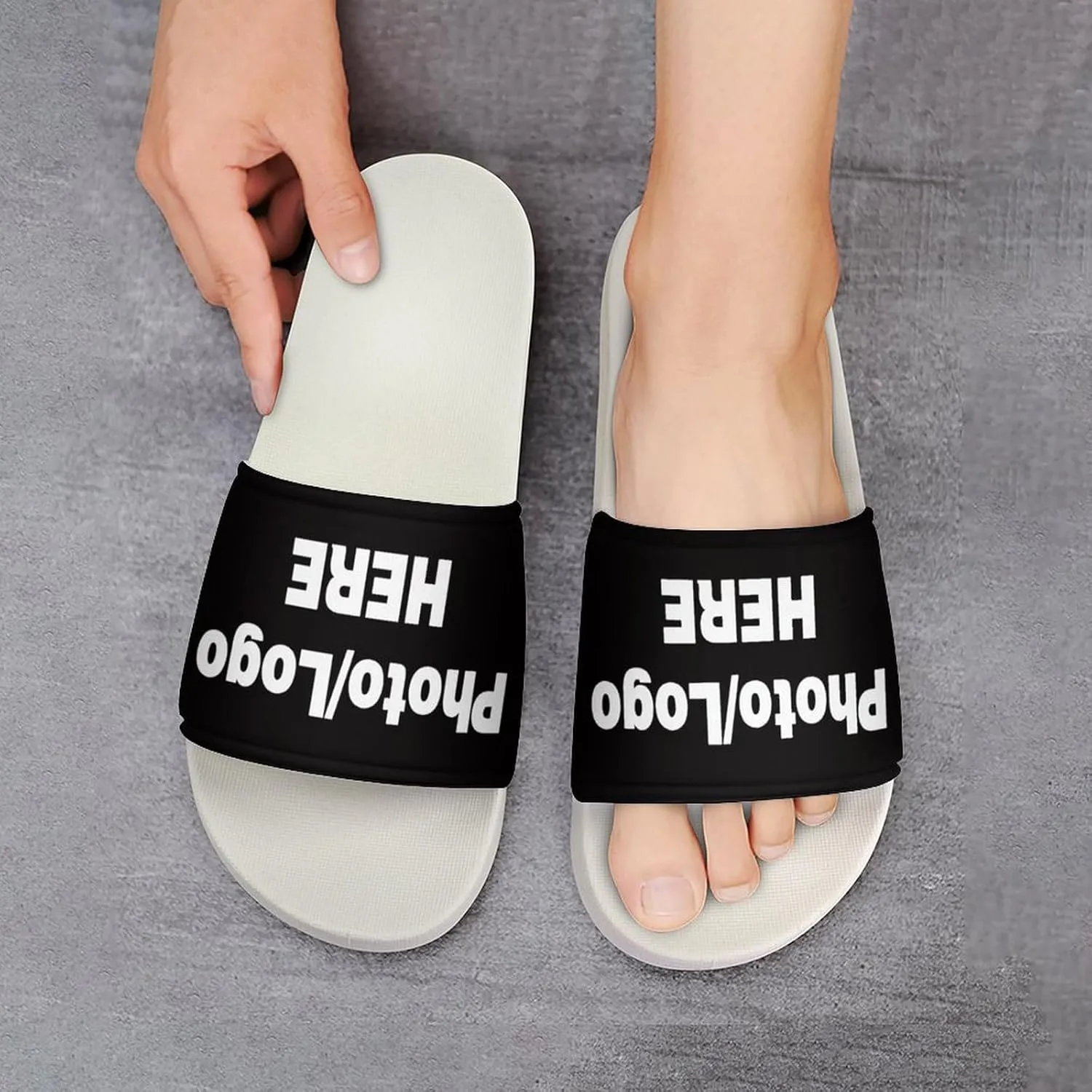 Custom Slippers Personalized Slippers for Women Men - Travel Home Slippers for Hotel Bedroom Outdoor Beachs