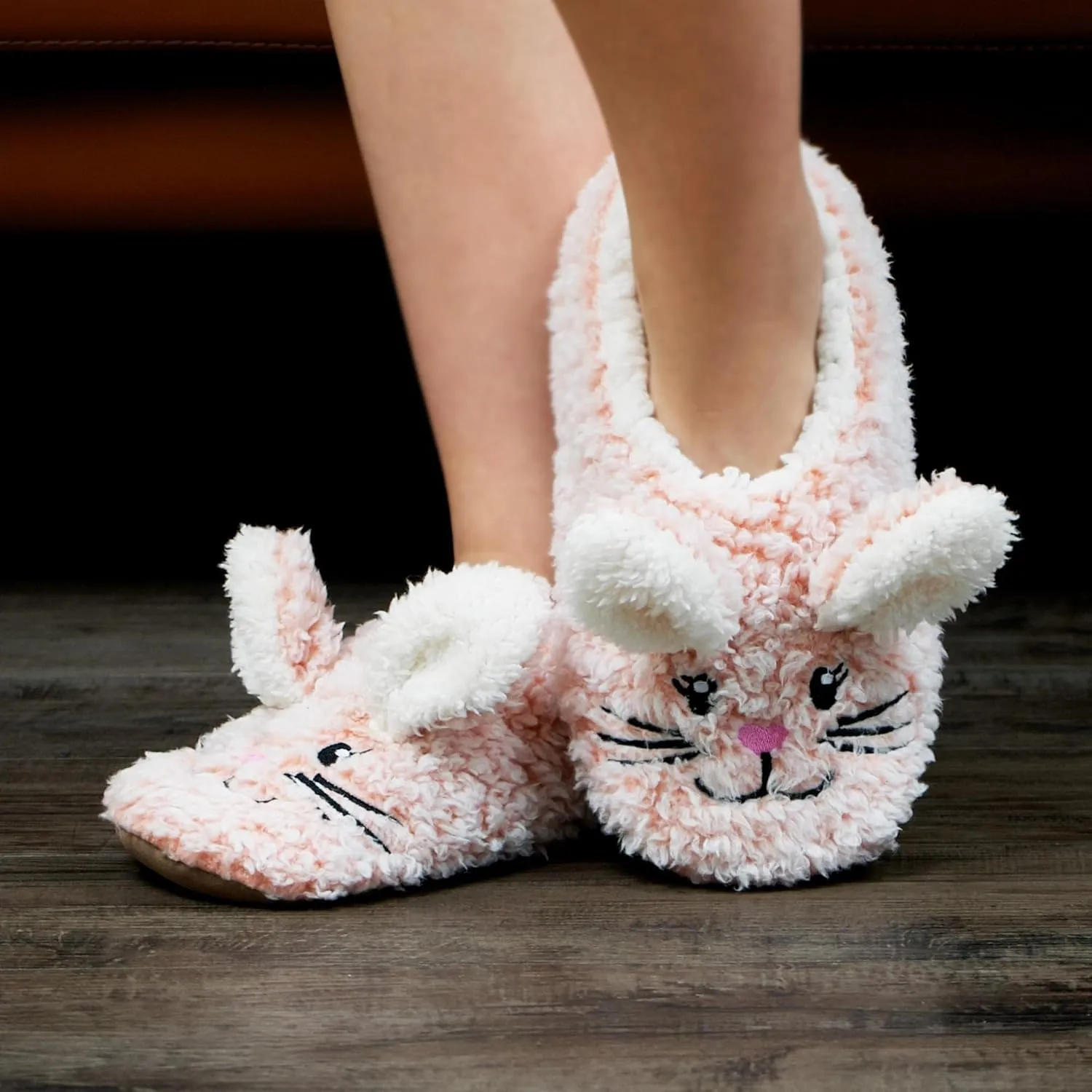 Cute Animal Slippers for Kids Girls Women, Fuzzy House Socks with Soft Anti-Skid Soles - Unique Gifts for Mom and Animal Lovers!
