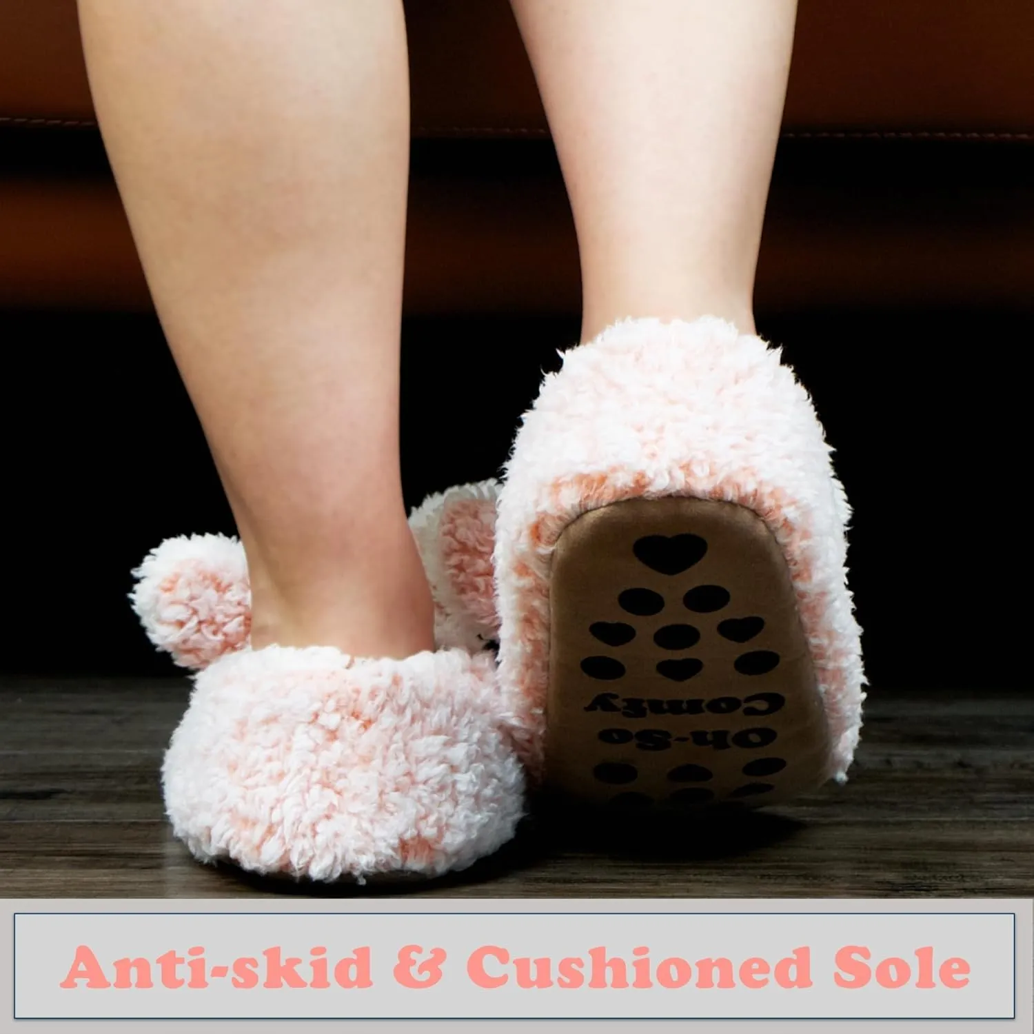 Cute Animal Slippers for Kids Girls Women, Fuzzy House Socks with Soft Anti-Skid Soles - Unique Gifts for Mom and Animal Lovers!