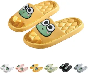 Cute Frog Slippers Women Men House Slides Preppy Slipper Kawaii Animal Slipper Comfy Shower Sandals Bathroom Shoes Slip on Indoor Outdoor Slipper Home Slipper Creative Gifts