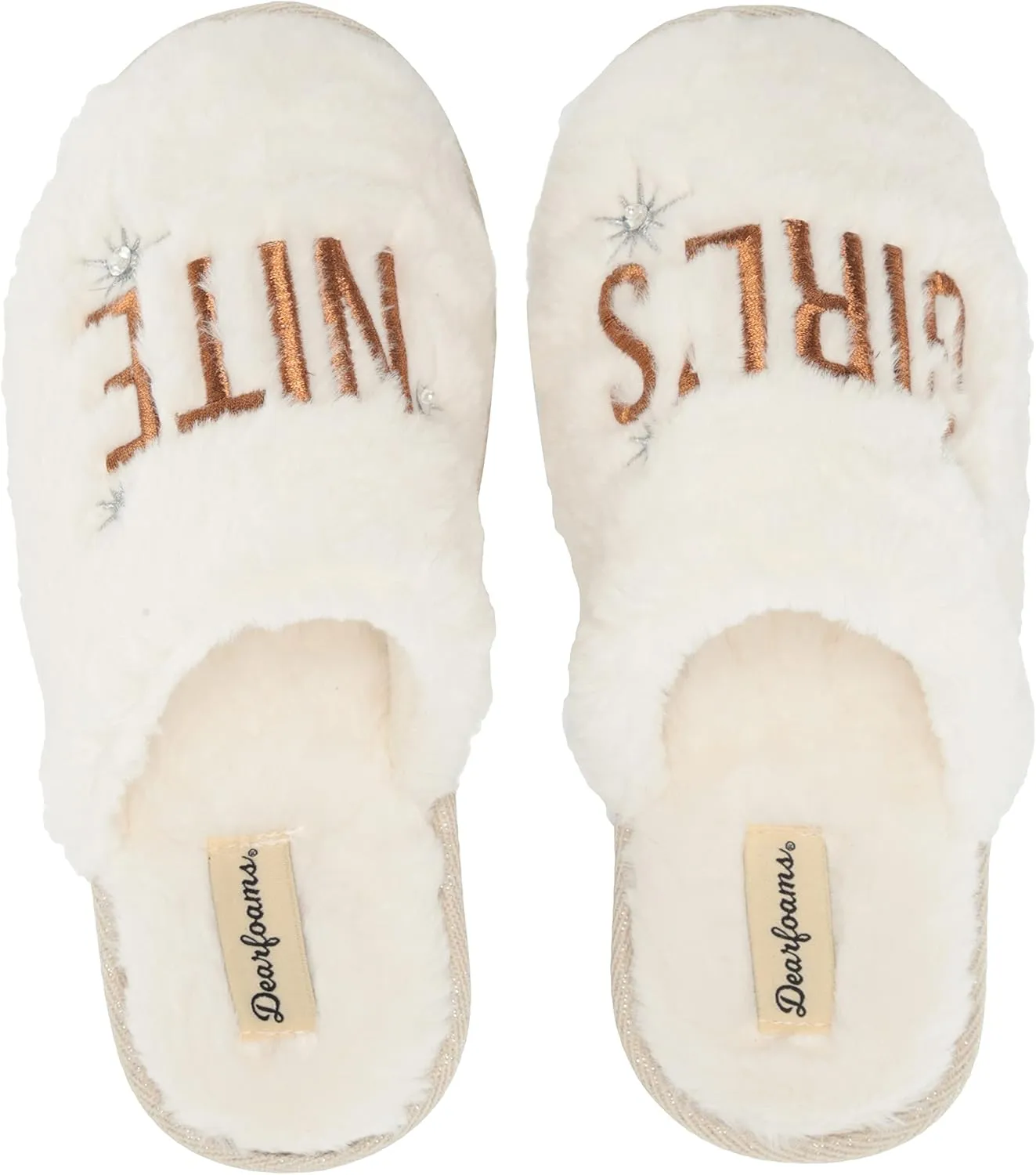 Dearfoams Women's Girls Night Cheers Celebration Scuff Slipper