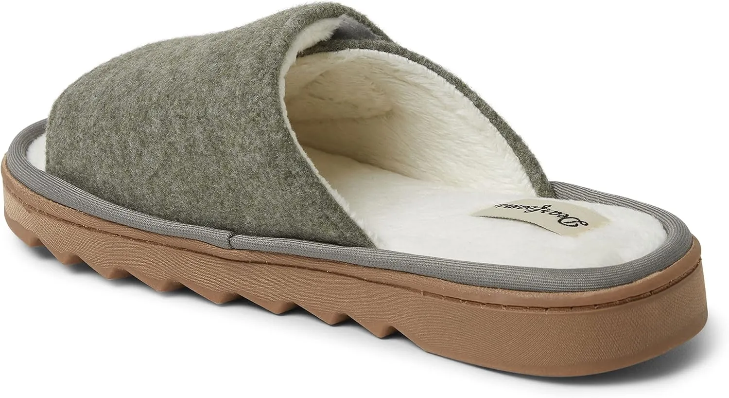 Dearfoams Women's Norma Adjustable Wool Slide Slipper