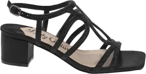 Devine Rhinestone Block Heel Dressy Sandal