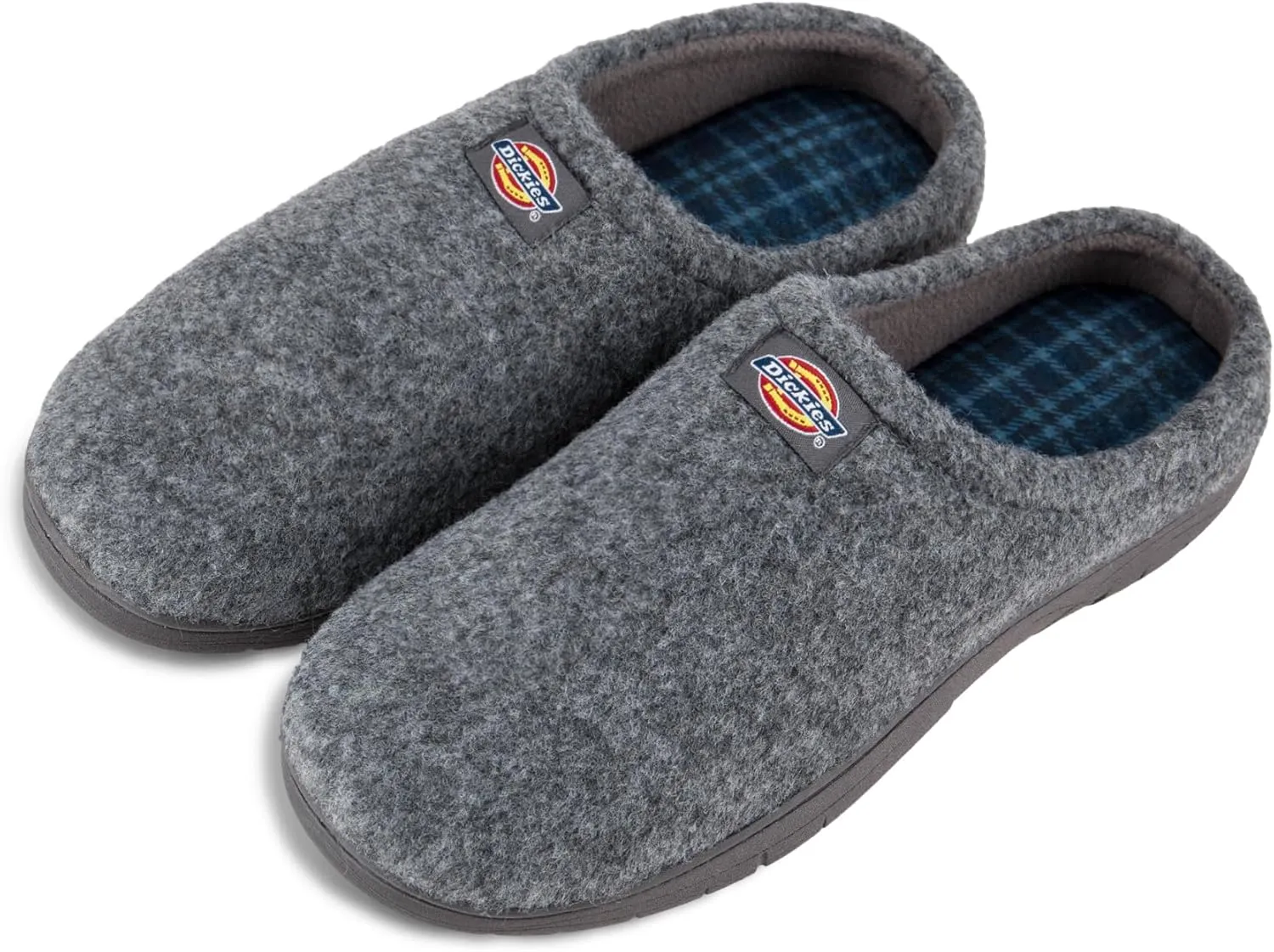 Dickies Men's Felt Clog Memory Foam Slipper - Indoor/Outdoor Sole, Machine Washable