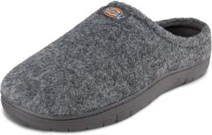 Dickies Men's Felt Clog Memory Foam Slipper - Indoor/Outdoor Sole, Machine Washable