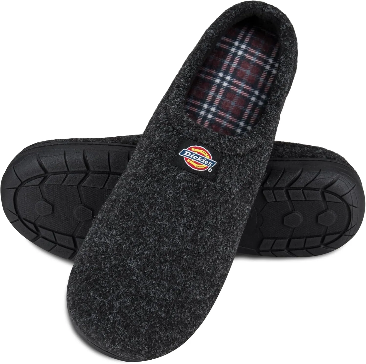 Dickies Men's Felt Clog Memory Foam Slipper - Indoor/Outdoor Sole, Machine Washable