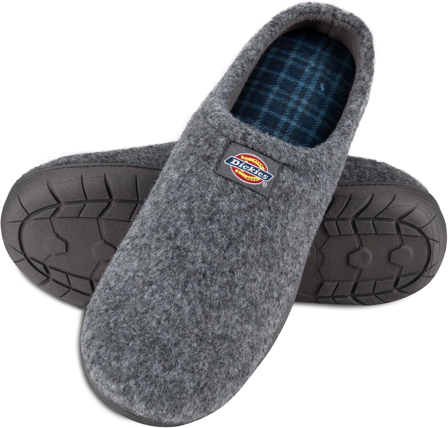 Dickies Men's Felt Clog Memory Foam Slipper - Indoor/Outdoor Sole, Machine Washable