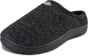 Dickies Men's Felt Clog Memory Foam Slipper - Indoor/Outdoor Sole, Machine Washable