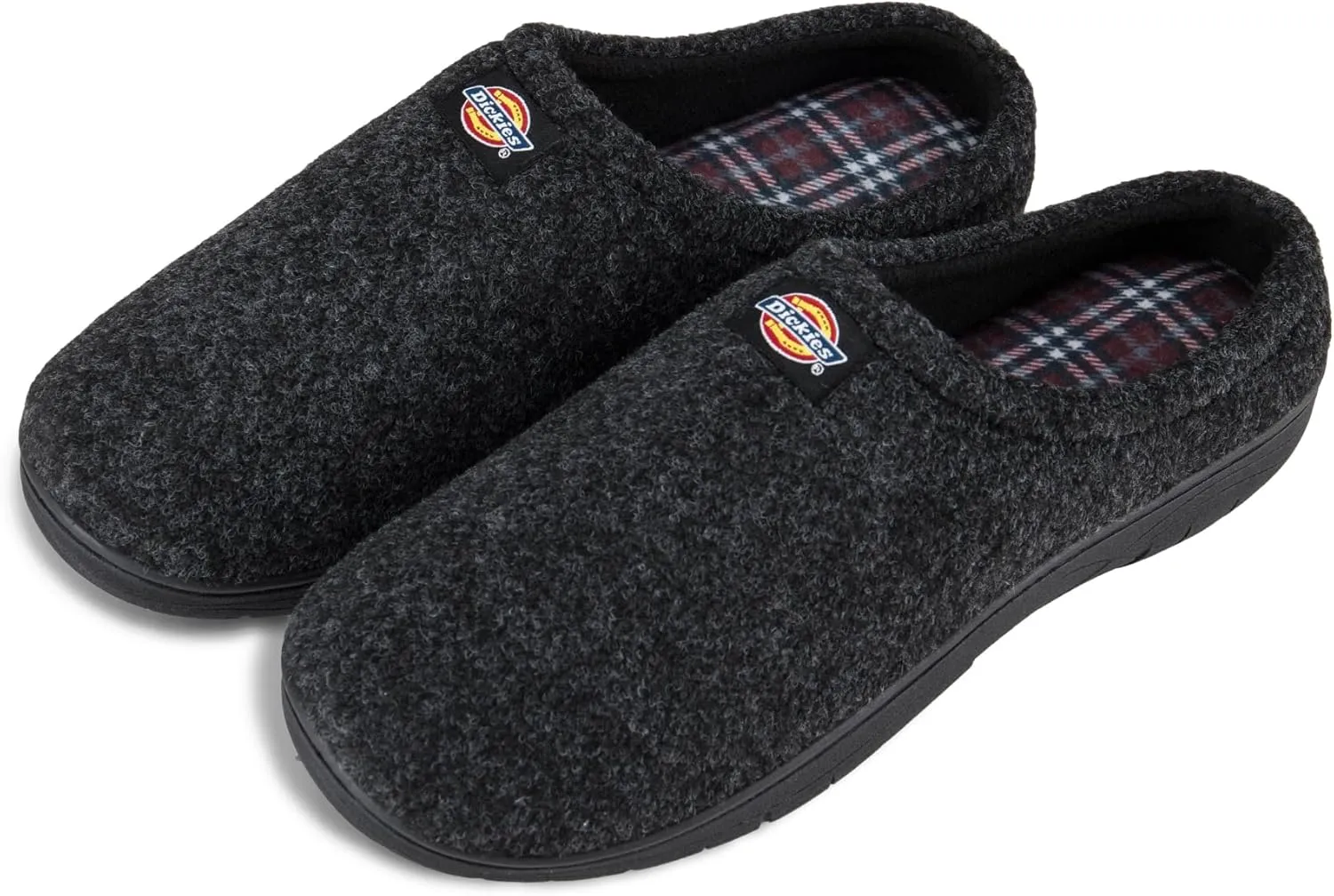 Dickies Men's Felt Clog Memory Foam Slipper - Indoor/Outdoor Sole, Machine Washable
