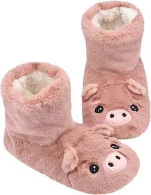 DICUIRD Animal Slipper Socks with Grippers for Women,Winter Cozy&Comfy Boot Slippers for Women