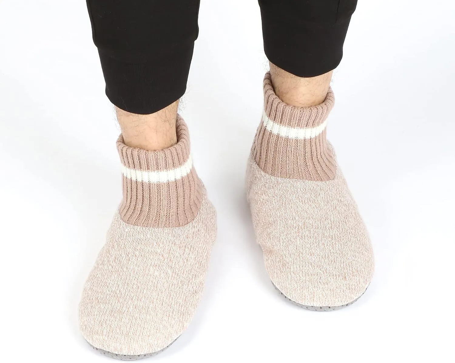 DICUIRD Men's Slippers Socks Autumn Winter Indoor Non-Skid House Slippers