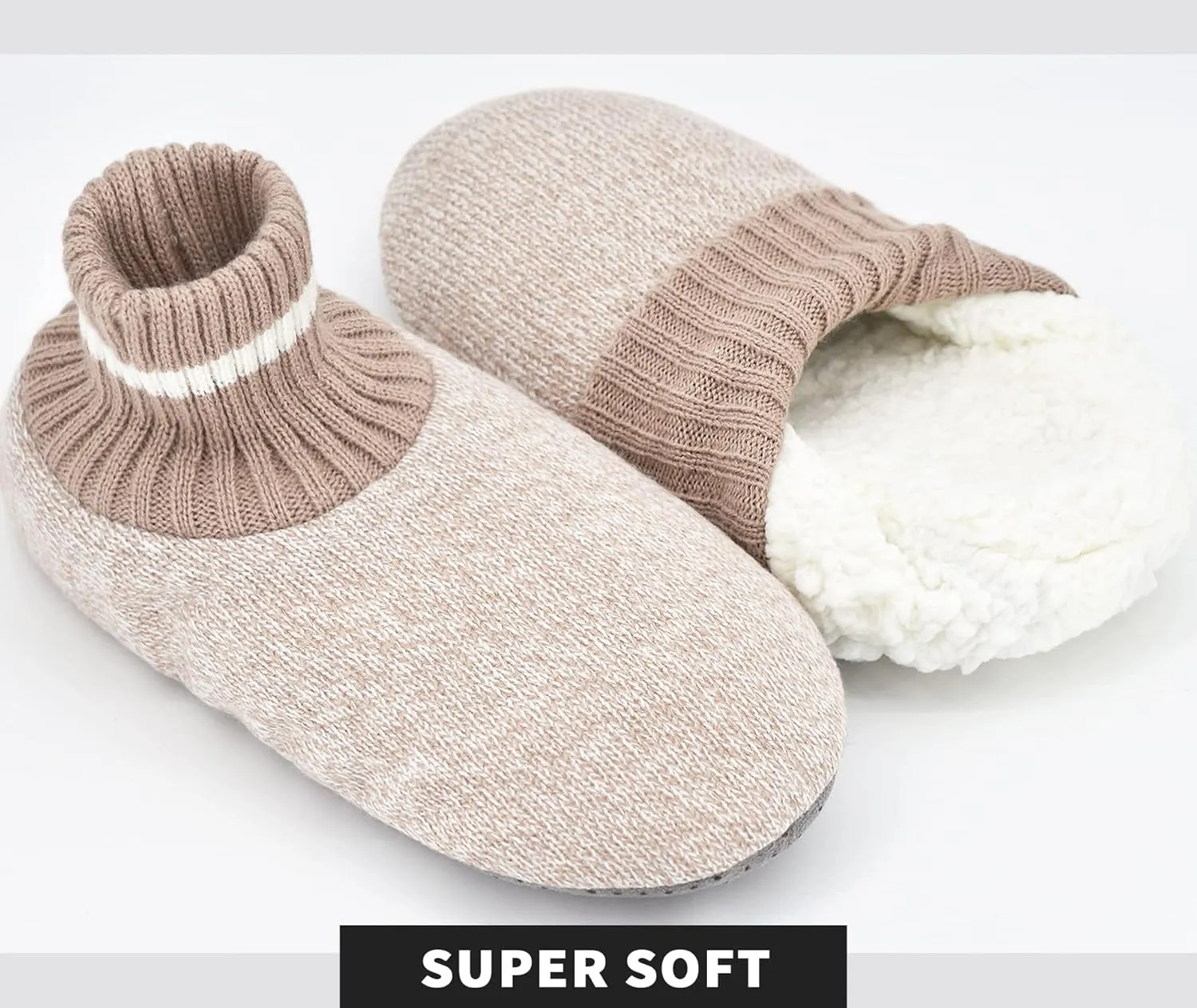 DICUIRD Men's Slippers Socks Autumn Winter Indoor Non-Skid House Slippers