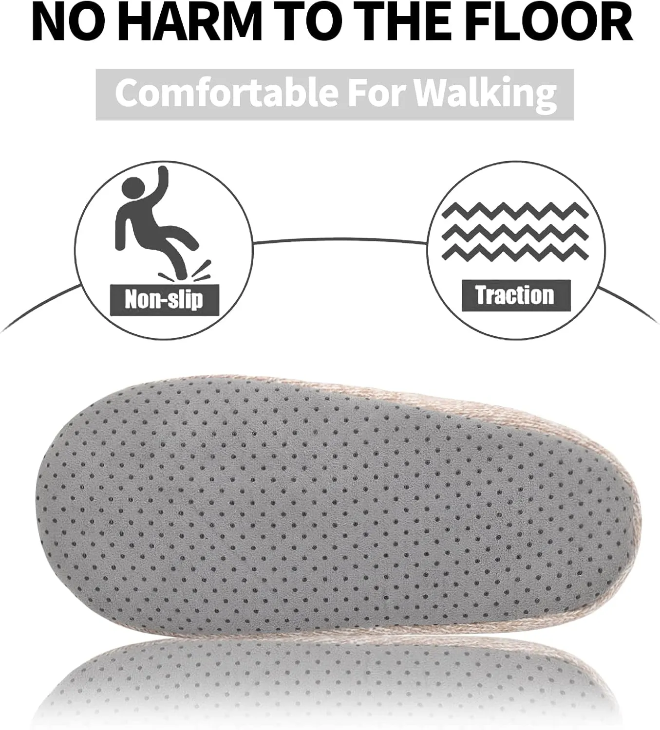 DICUIRD Men's Slippers Socks Autumn Winter Indoor Non-Skid House Slippers