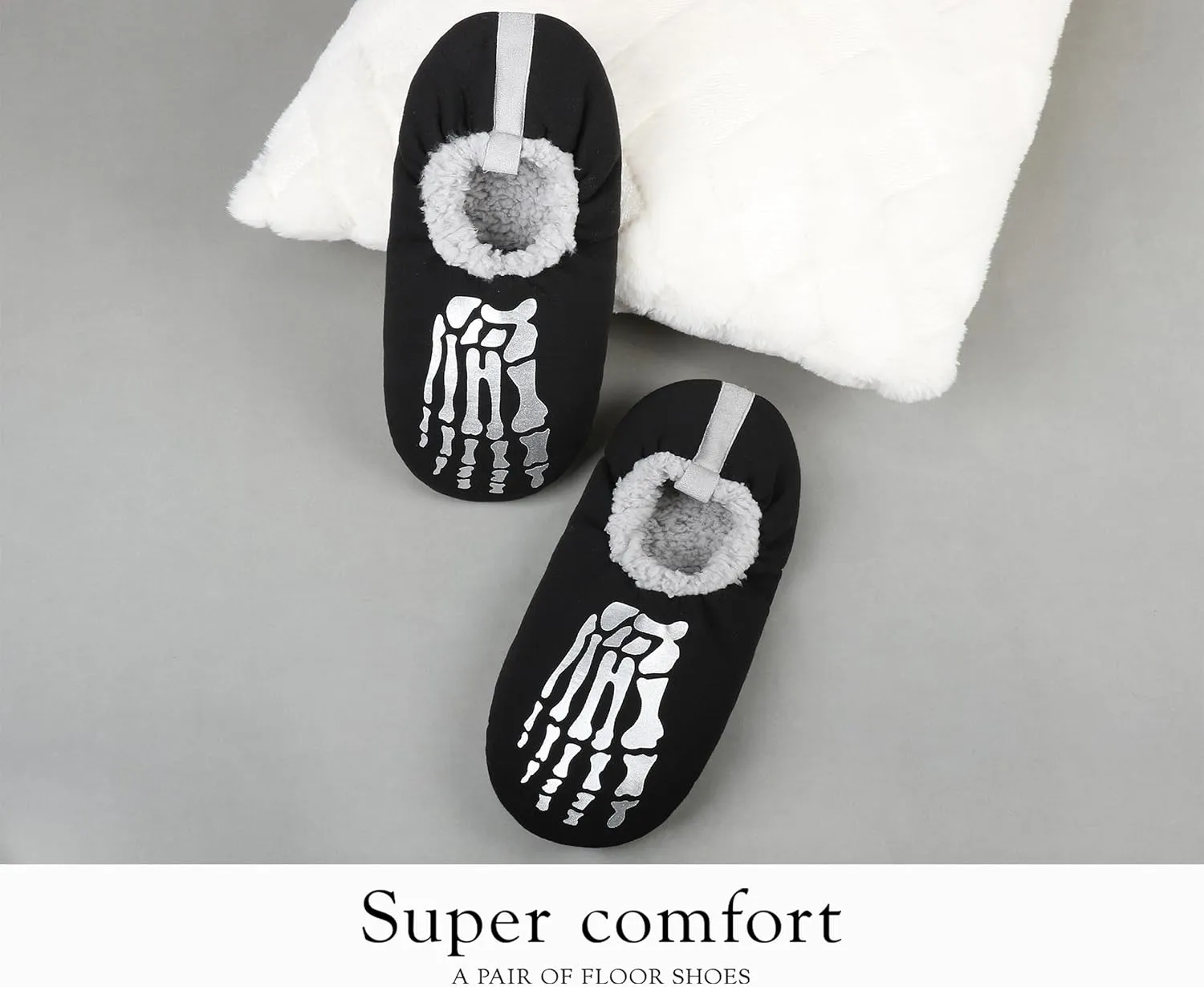 DICUIRD Mens Soft Soles Slipper Socks With Grippers, Cozy&Warm Slippers With Non Skid Bottoms, Fuzzy House Slippers