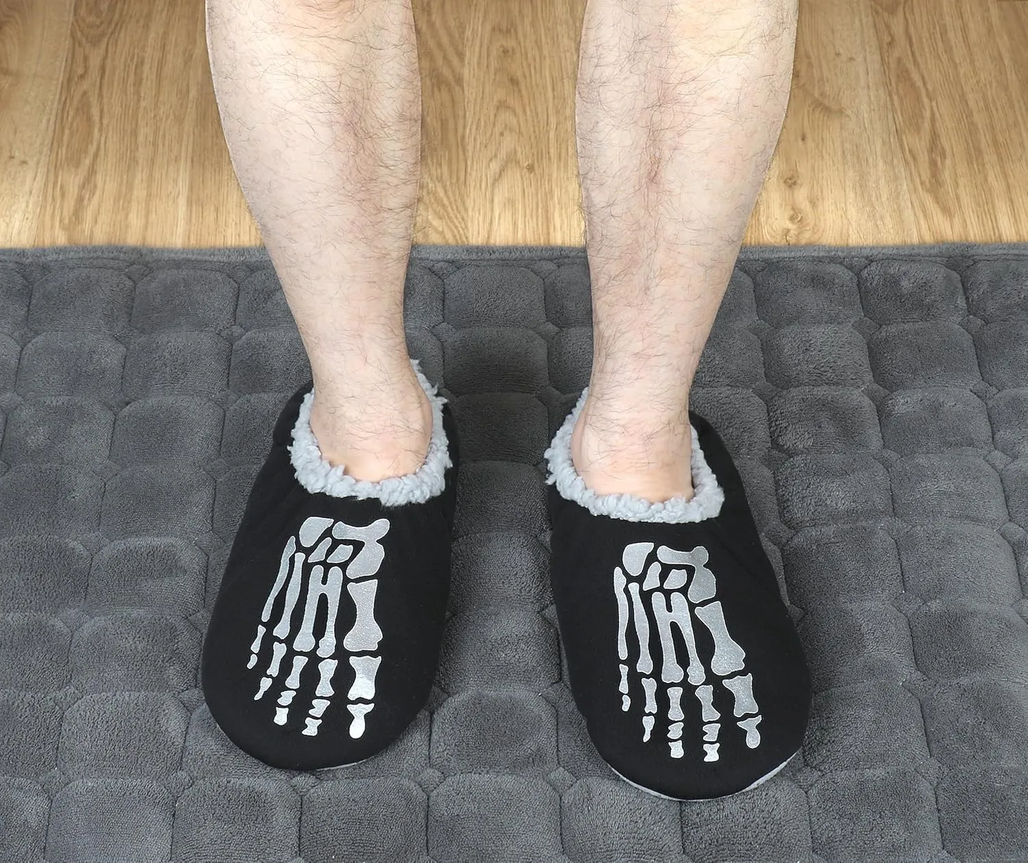 DICUIRD Mens Soft Soles Slipper Socks With Grippers, Cozy&Warm Slippers With Non Skid Bottoms, Fuzzy House Slippers