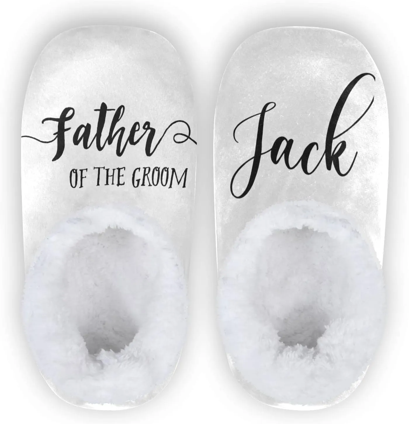 DOMIKING Bride Custom Wedding Bride Slippers Bridesmaid Personalized Bridal Warm Slippers for Bed Bedroom Indoor Guest M