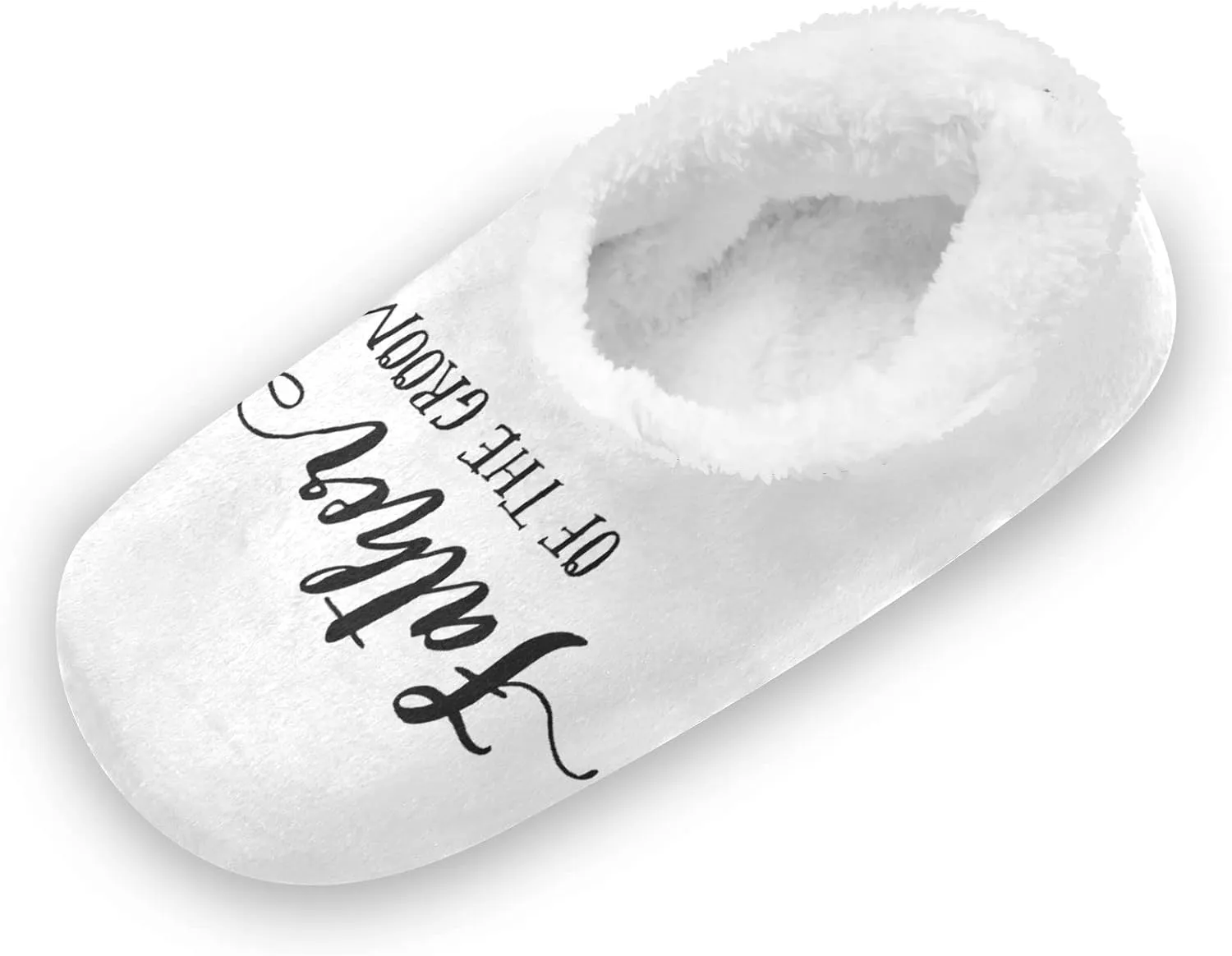 DOMIKING Bride Custom Wedding Bride Slippers Bridesmaid Personalized Bridal Warm Slippers for Bed Bedroom Indoor Guest M