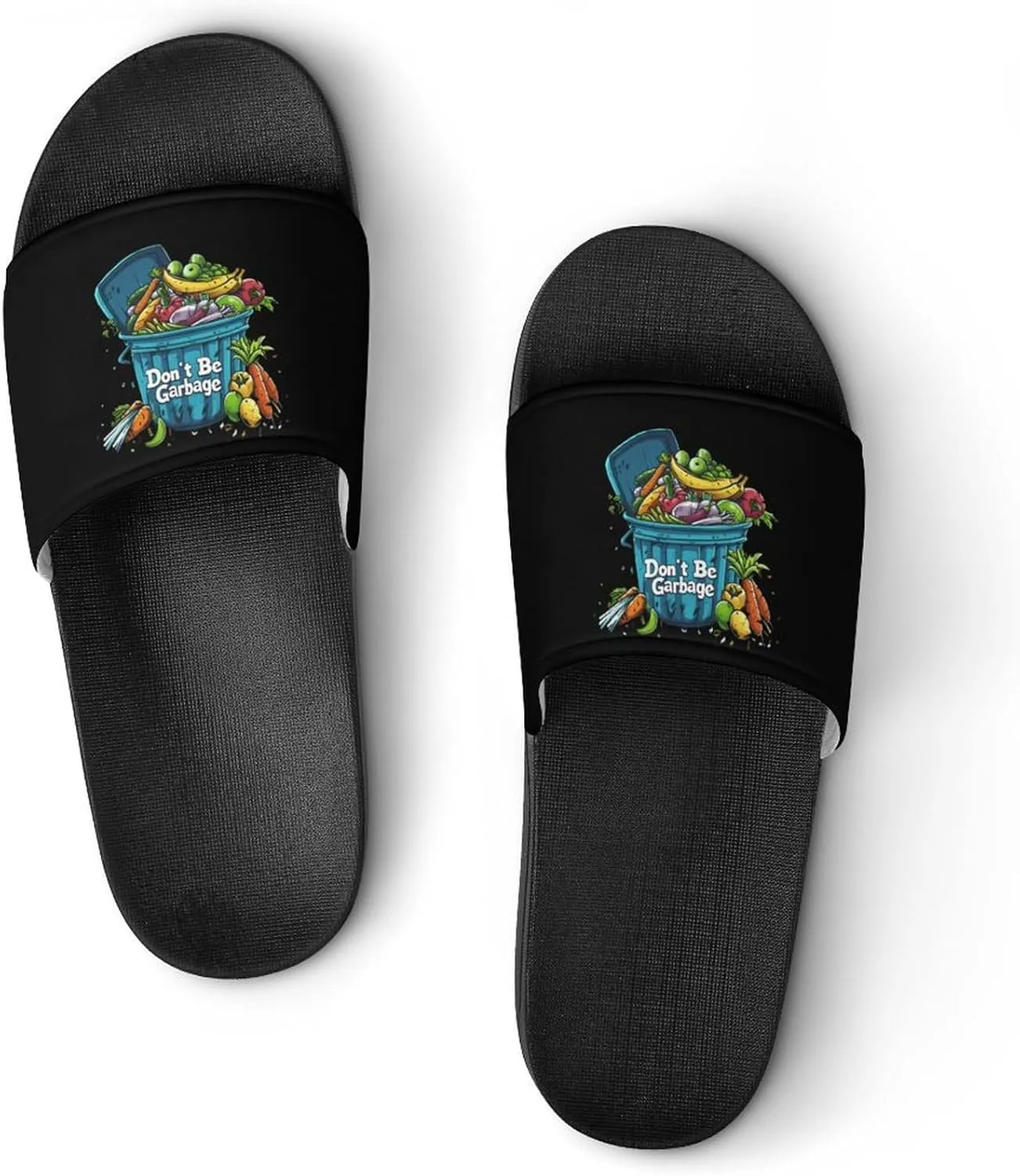 Don't Be Garbage Fashion Womens And Mens Slippers House Shower Shoes Indoor Outdoor Beach