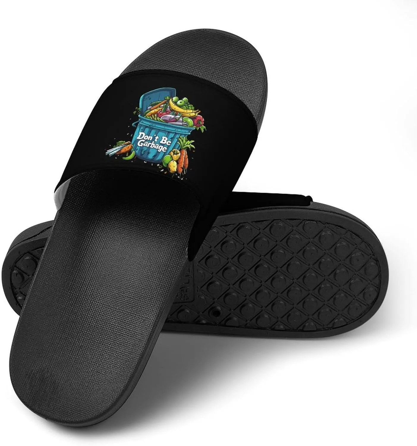 Don't Be Garbage Fashion Womens And Mens Slippers House Shower Shoes Indoor Outdoor Beach