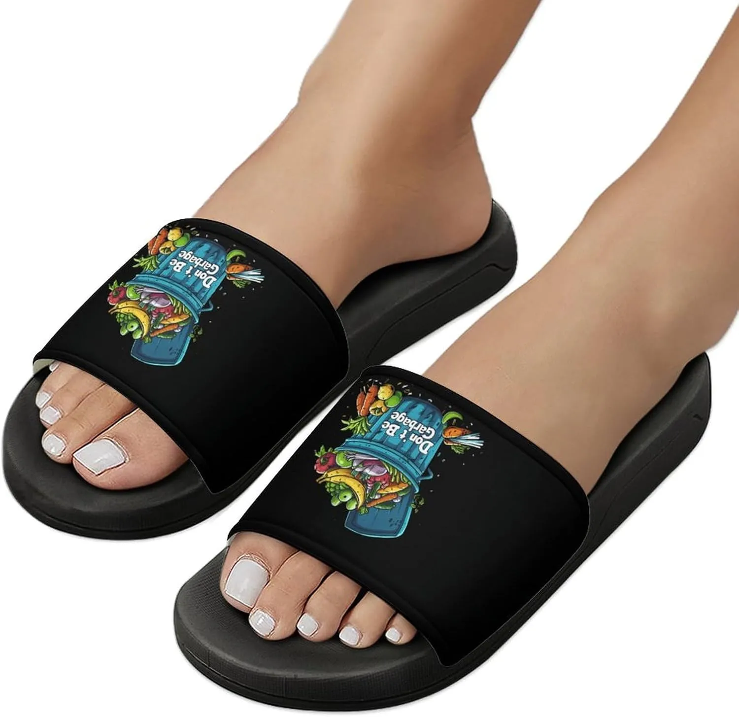 Don't Be Garbage Fashion Womens And Mens Slippers House Shower Shoes Indoor Outdoor Beach
