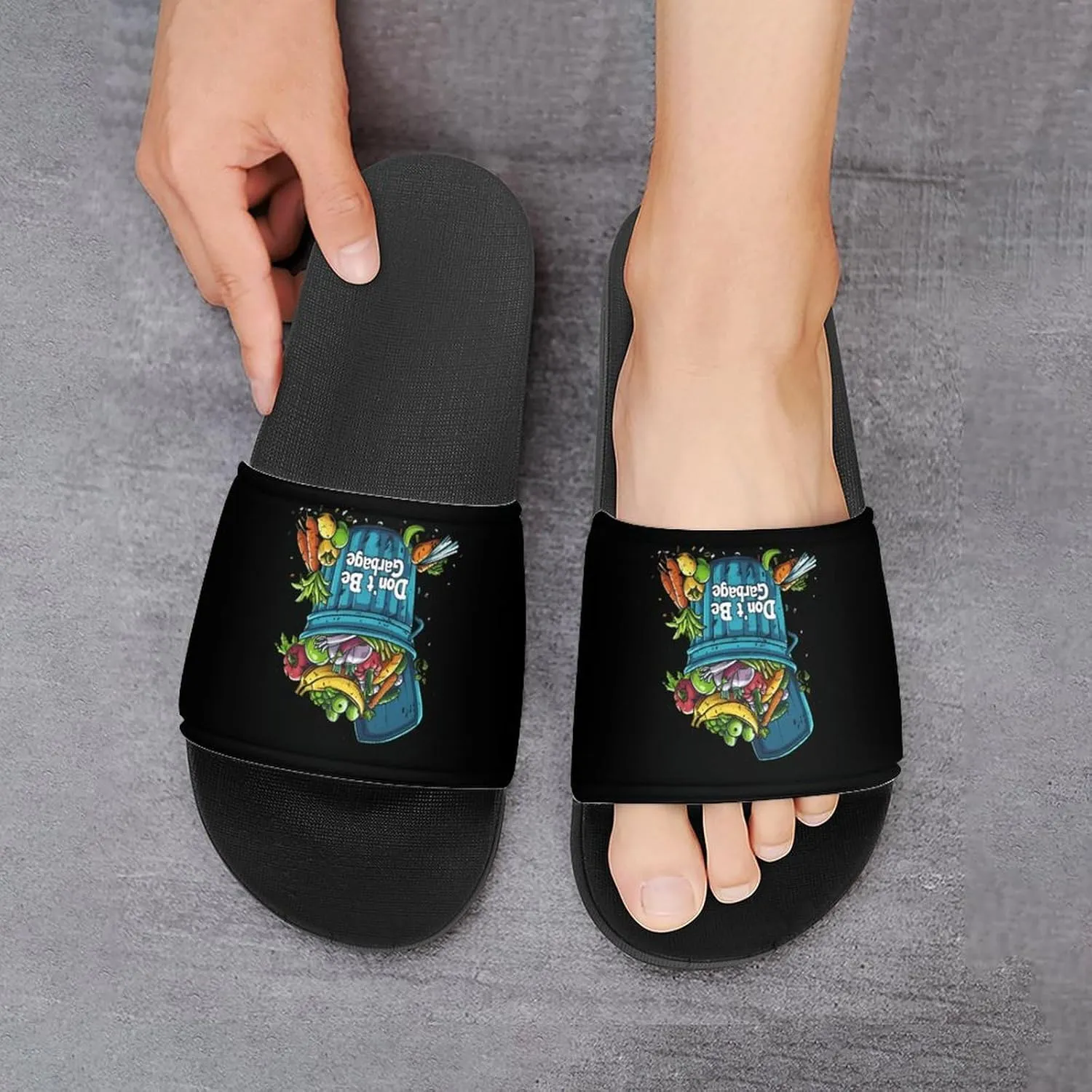 Don't Be Garbage Fashion Womens And Mens Slippers House Shower Shoes Indoor Outdoor Beach