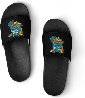 Don't Be Garbage Fashion Womens And Mens Slippers House Shower Shoes Indoor Outdoor Beach
