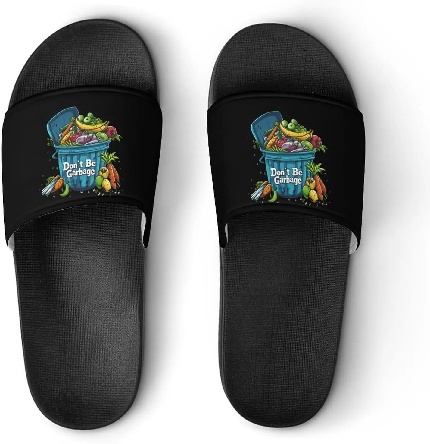 Don't Be Garbage Fashion Womens And Mens Slippers House Shower Shoes Indoor Outdoor Beach