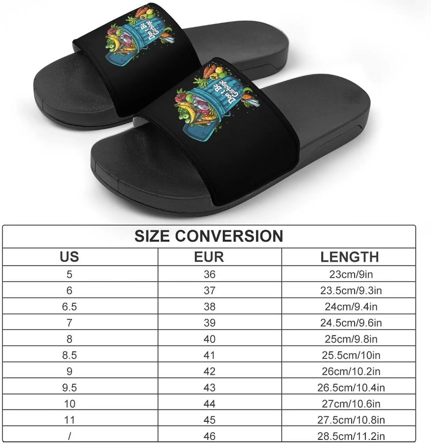Don't Be Garbage Fashion Womens And Mens Slippers House Shower Shoes Indoor Outdoor Beach